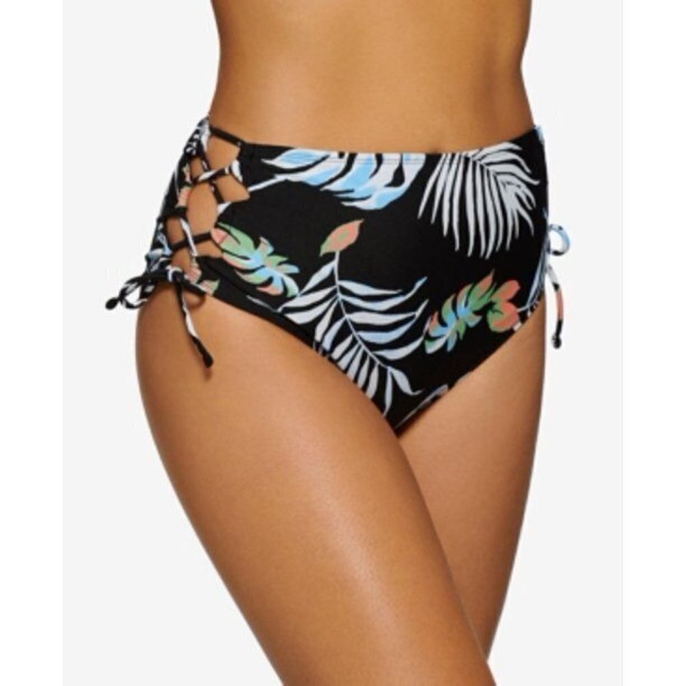 Hula Honey Juniors Size XS Aloha Breeze High-Waist Side Tie Swim Bottoms 1571